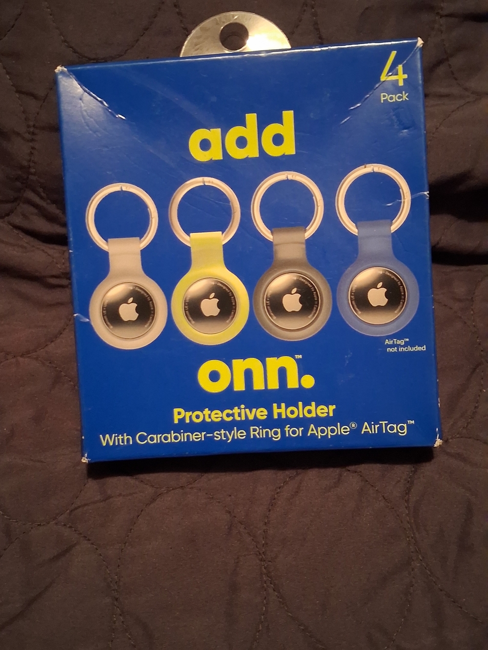 On Running AirTag Keyring Holders in Blue, Gray, Yellow, Cream - 4 Pack